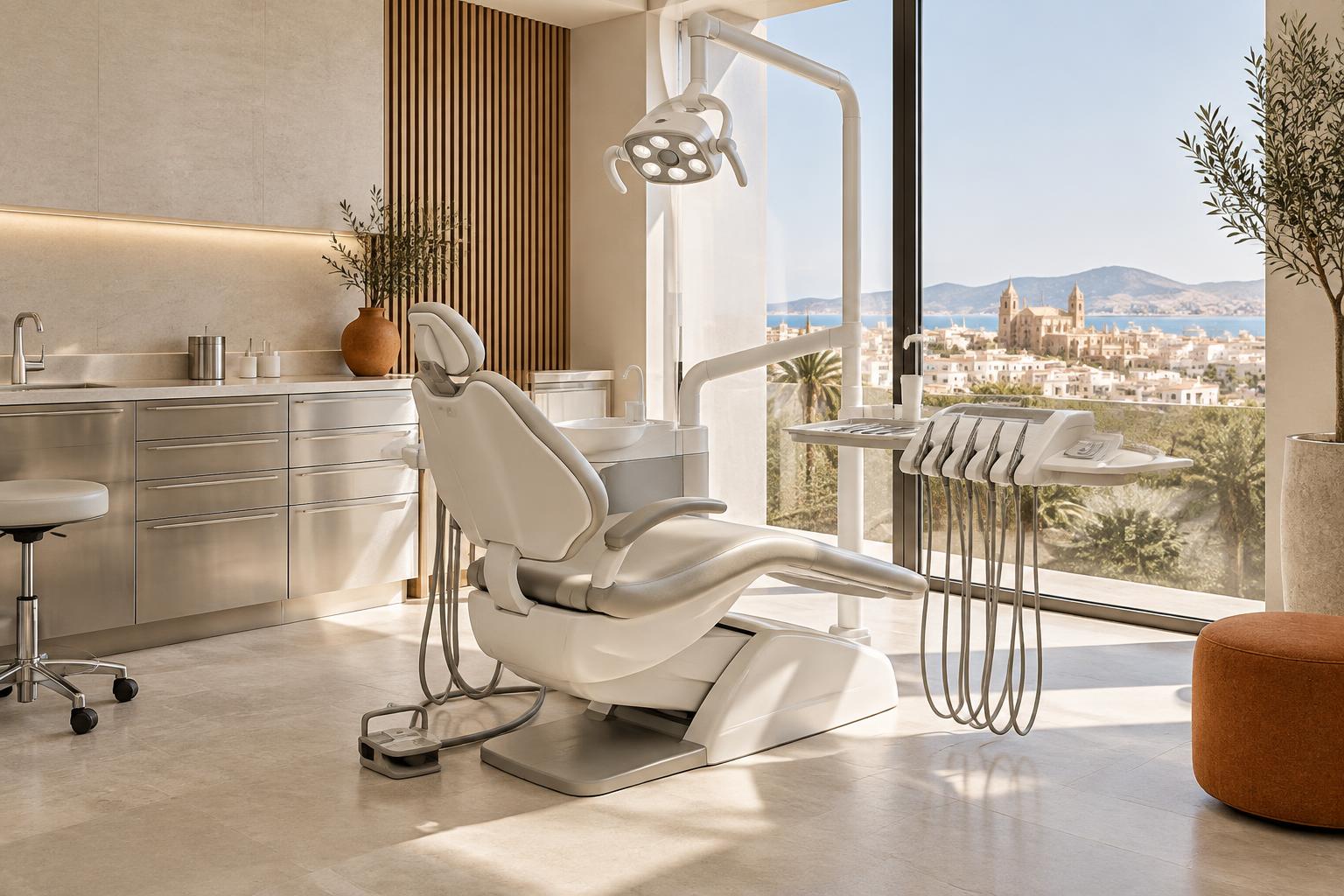 Gabinete luminoso de una clínica dental contemporánea, proyecto conceptual de MARGON WEBS